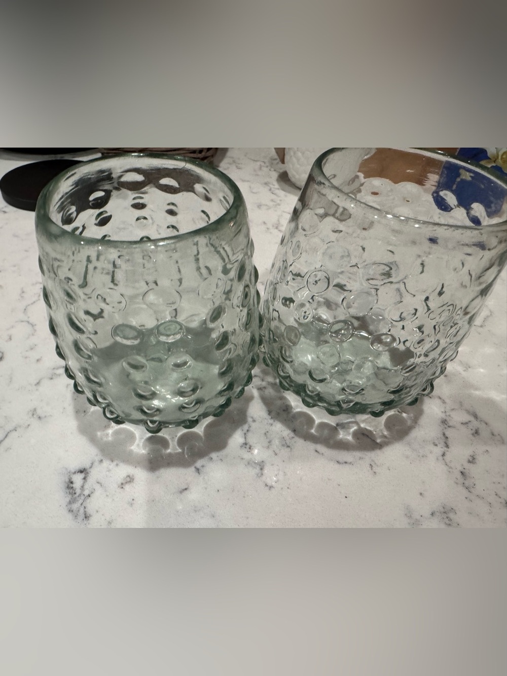 Classic Textured Glass Tumbler - Seafoam Green (Set of 2)
